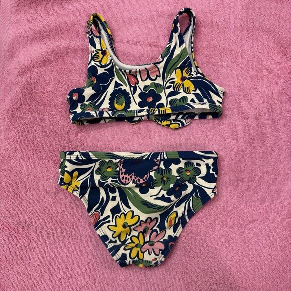 Roller Rabbit Girls Swimsuit 2T Floral Colorful Two Piece - Picture 4 of 11